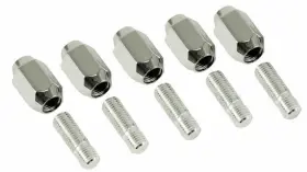 00-9533-0 Empi 9533 Chrome Nut And Stud 5pc Kit M12-1.5 For Steel Wheels Fits Vw Bug Buggy