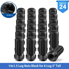 Ea241415stb Epoch Auto Parts 24 Spline Lug Nuts Kit M14x1.5 - 6 Splines Fits 1999-2021 Chevy Silverado 1500