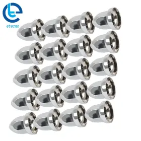 539281 Etecgo 20 Pcs 33mm Lug Nut Covers Chrome Push-on 2-3/8 Inch Abs Plastic For Semi Truck