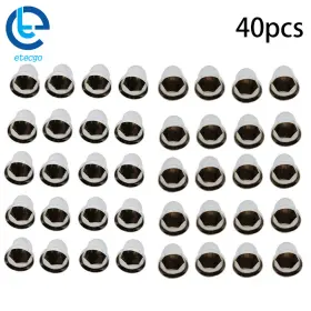 539304 Etecgo Abs Chrome Plastic 33mm Push-on Bullet Flanged Lug Nut Covers For Semi Trucks