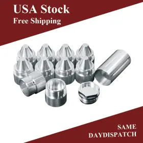 1.375ftftx24 Etl Industries Etl-260147 Universal Cone Shaped Wheel Lug Nuts Aluminum Alloy With Sealed End Cap
