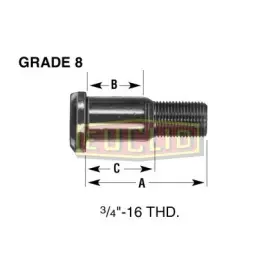 E-5587-l Euclid Wheel End Hardware Stud Single Lh