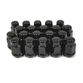 1957bk Excalibur Wheel Accessories 20x Lug Nuts 12x1.50 Bulge Acorn 3/4 Inch Hex Black