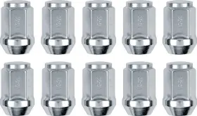 Mn8063 Excalibur Wheel Accessories Set Of 20 10 - 1/2 Inch -20 Rh/10 Lh Thread Chrome Acorn Nuts 3/4 Hex