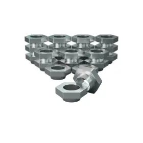 Tn25 Ez Stud Out 8mm Hole Thin Nuts - Pack Of 25 Silver