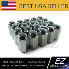 1002l Ezaccessory Lug Nuts One Piece Solid Long Acorn 7/16 Inch Chrome 50 Pc New Gm
