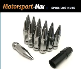 Ezaccessory 849277037995 16 Pc Spike Atv Heptagon Lug Nuts Kit Chrome 3/8 Inch Polaris Ranger Rzr Sportsman