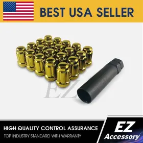 98-0357gld Ezaccessory 20 Pc Set Spline Tuner Lug Nuts 12x1.5 Gold For Lexus Scion Sc430 Xb Xd