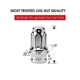 Et-0322 Ezaccessory Et Spline Drive Tuner 7/16 Inch Thread Chrome Lug Nut 20 Pc Set With Key