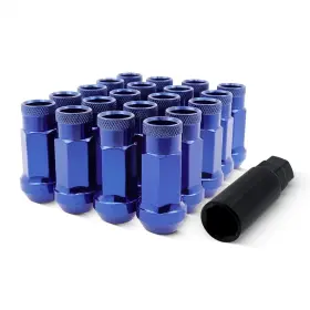Mg4804bu-20 Ezaccessory 12x1.25 Extended Tuner Lug Nuts Blue Racing Open End For Nissan 20 Pcs Key