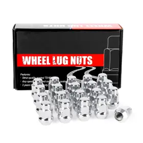 206225782 Ezisoe 1/2-20 Closed End Lug Nuts 20pc Chrome Bulge Acorn For Bronco Mustang Ranger