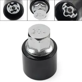 Flashbuyeasy 550752600886 304 Locking Wheel Bolts Nut Key Anti-theft Screw Tool For Mercedes Benz