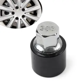 Flashbuyeasyusa 550745777175 Locking Wheel Bolts Nut Key Anti-theft Screw Tool For Mercedes Metal 303