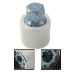 Flashbuyeasyusa 636432426240 Locking Lock Wheel Nut Key Bolt Letter J Chrome-molybdenum Steel For Audi New
