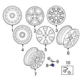 8s4z-1012-b Ford Genuine Wheel Nut