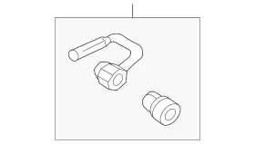 F5tz-1a043-a Ford Accessories Genuine Wheel Locks - Zinc-plated For Hidden Lugs