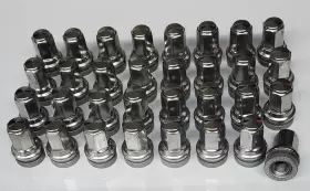 Hcpz-1012-b Ford Motor Co. Motorcraft F250 F350 Factory Oem Stainless Steel Flat Seat 14x1.50 Lug Nuts Hcpz1012b