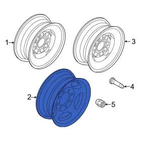 Bc2z1007b Ford Oe For E-350 Super Duty 2011-2025 Wheel