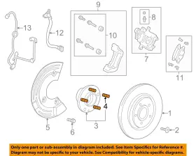8a8z1107a Ford Oem 07-19 C-max Rear Suspension Brake Components-wheel Stud