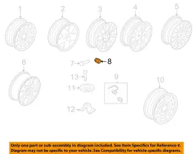 8e5z1012a Ford Oem 89-12 Continental Wheels Wheels-wheel Nut