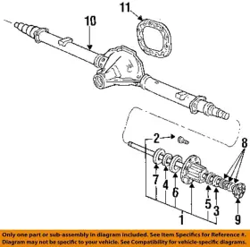 E5tz1107b Ford Oem 92-97 F-250 Hd Rear Suspension Axle Housing-wheel Stud