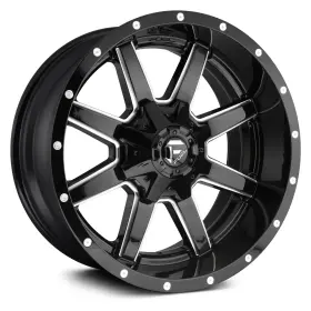 D61018908250 Fuel D610 Maverick Wheels 18x9 1 8x165.1 125.1 Black Rims Set Of 4