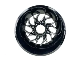 D741228293 Fuel D741 Dually Runner 1pc Gloss Black Milled Accents 22x8.25 Wheel Single Rim