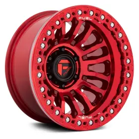 Fc125qx17905038n Fuel Fc125 Rincon Beadlock Wheels 17x9 -38 5x127 71.5 Red Rims Set Of 4