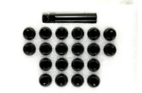 M12x1.25 Gaemi 5657b 20 Pcs Lug Nuts Spline Black For Aftermarket Wheels Infiniti/nissan