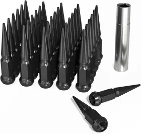 M14x1.5 Gaemi Gl2-b32 Spike Lug Nuts 32 Pcs Black Wheel With