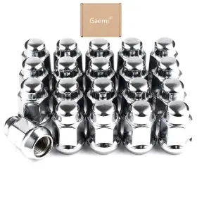 Lnh19p20-1 Gaemi M12x1.5 Chrome Lug Nuts 20 Pcs Closed End Bulge Acorn For Aftermarket Wheels