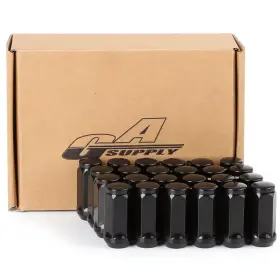 1909xlbk Gasupply Black Lug Nuts 14x1.5 Close End Bulge Acorn 3/4 Inch Hex 1.9inch Tall