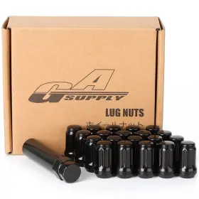 3804bk Gasupply 1/2-20 Lug Nuts Black 1/2 X 20 Closed End 6 Inch -20