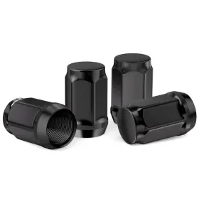 Ga-1904b-4 Gasupply 1/220 Black Lug Nuts Closed End Bulge Acorn 3/4 Inch Hex 60 Conical Seat 4pcs