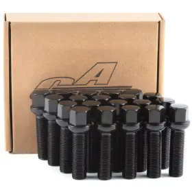 Gb141545bk Gasupply 20pcs 14x1.5 Lug Bolts 45mm Shank Black 71mm Ball Seat 17mm Hex For Vw Audi