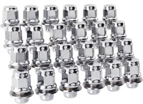 M12x1.5 Gdydi 708707182202 24 Pcs Lug Nuts With Mag Flat Seat 13/16ftft Hex Chrome