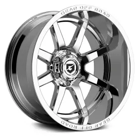 762c-2108719 Gear Off Road 762c Pivot Wheels 20x10 -19 8x170 125.2 Chrome Rims Set Of 4