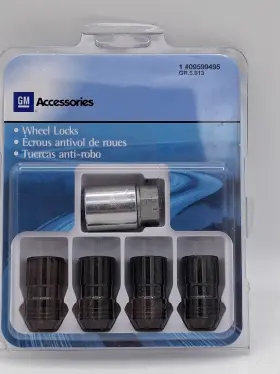 09599495 General Motors Nos Gm Wheel Locks Oem Accessory Anti-theft Lug Nut Set New Sealed Usa