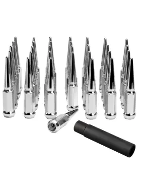 8n055c32h Glorider Spike Lug Nuts M14x1.5 32pcs Chrome F-150 F-250 F-350 Spiked Chevy