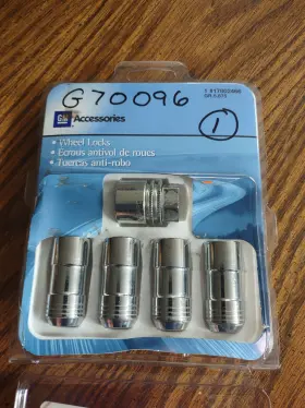 M14x1.75 Gm Ac009l 4pc Chrm Anti-theft Wheel Lock Lug Nut Gmc Acadia Chevy Traverse &more