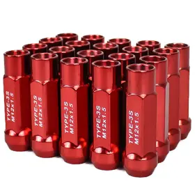 Ln-nt3s-150-red Godspeed Project Red Type 3-x 55mm Steel Lug Nut 12x1.5 20p Set Universal