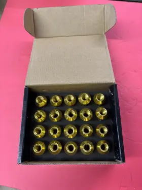 Ln-nt3s-125-neo Godspeed Project Gold Type3 M12x1.5 Aluminum Open Lug Nuts 20- Pcs