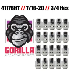 41178ht-20 Gorilla / 7/16 Chrome Lugs 20pcs