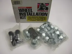 70984 Gorilla 1/2 Inch 13/16 Hex 60 Degree Wheel Lug Nuts With 4 Locks