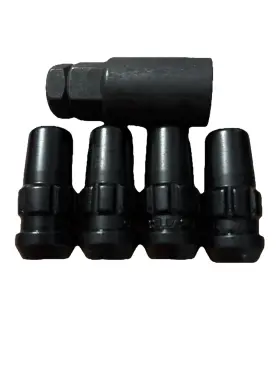 76641nbc Gorilla 71641nbc Wheel Locks Acorn Black Chrome 14mm X 1.50 4pack
