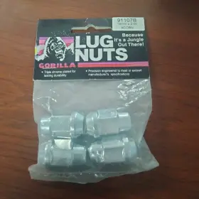 91107b Gorilla Lug Nuts 14mm X 2.0 Black Acorn Style Set