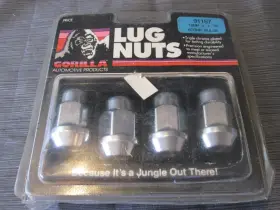 91167 Gorilla Lug Nuts 12mm X 1.75 Acorn Bulge Chrome Set Of 4 - New