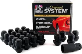 96644bdx Gorilla Automotive Lug Nut And Wheel Lock System 14mm X 1.50 Black 24pc