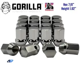 66148fs Gorilla Automotive 24 Chrome Solid 1 Piece Large Acorn Seat Oem Factory Wheel Lug Nuts M14 X 1.50