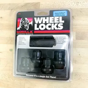 96641bdx Gorilla Automotive Wheel Locks 14mm X 1.50 Factory Style Bulge Black 14x1.5